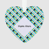 バハマ国旗のタイル オーナメント (正面)