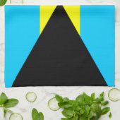 バハマ国旗のタオル キッチンタオル (折り畳み)