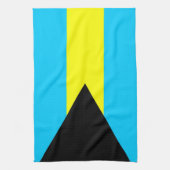 バハマ国旗のタオル キッチンタオル (縦)