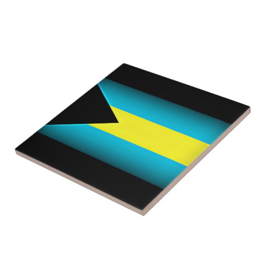 バハマ国旗のダークエッジ タイル (側面)