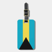 バハマ国旗の簡単ID ラゲッジタグ (正面縦)