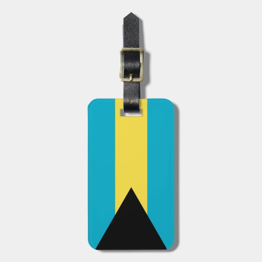 バハマ国旗の簡単ID ラゲッジタグ (正面縦)