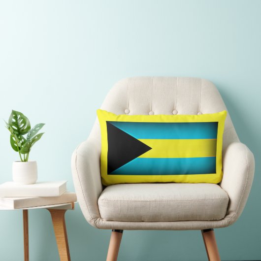バハマ国旗の腰枕 ランバークッション (椅子)