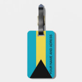 バハマ国旗の荷物タグ ラゲッジタグ (裏面縦)