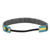 バハマ国旗の非ヘッドバスリップまたは滑ることンズ アスレチックヘッドバンド (裏面)