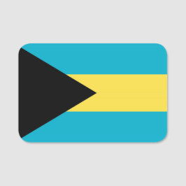 バハマ国旗を持つ愛国的な名前タグ 名札