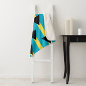 バハマ国旗を持つ愛国的シェルパ毛布 シェルパブランケット (インサイチュ)