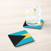 バハマ国旗を持つ懸命プラスチックのコースター コースター (右側)