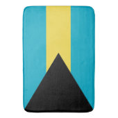 バハマ国旗を掲げた大浴場 バスマット (正面縦)