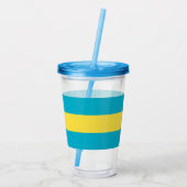 バハマ国旗を掲げた愛国的なアクリル製タンブラー アクリルタンブラー (裏面)