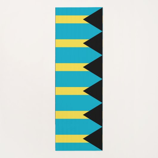 バハマ国旗を掲げた愛国的なヨガマット ヨガマット (裏面)