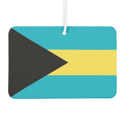 バハマ国旗を掲げた車の新風 カーエアーフレッシュナー (裏面)