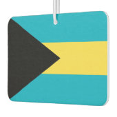 バハマ国旗を掲げた車の新風 カーエアーフレッシュナー (左)