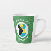 バハマ国旗ブロンデエンジェルクリスマスパーソナライズされた カフェラテマグ (右)