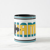 バハマ国旗愛国コーヒー マグカップ (中央)