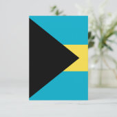 バハマ国旗 サンキューカード (スタンド正面)