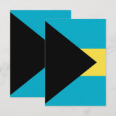 バハマ国旗 サンキューカード (正面/裏面)