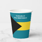 バハマ国旗 バハマ人 誕生日パーティー 紙コップ (正面)