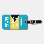 バハマ国旗&バハマ旅行/パーソナライズされたバッグ ラゲッジタグ (正面横)