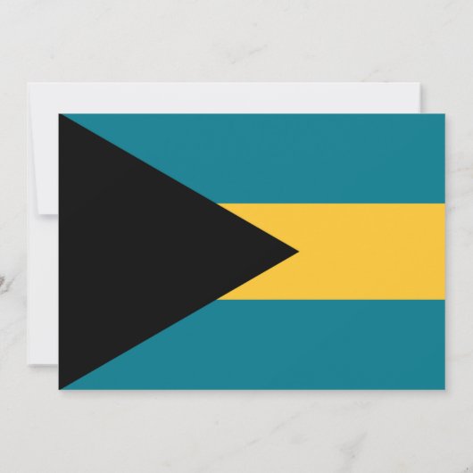 バハマ国旗、バハマ結婚国旗 招待状 (裏面)