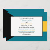 バハマ国旗、バハマ結婚国旗 招待状 (正面/裏面)