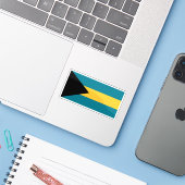 バハマ国旗（バハマ連邦） シール (ノートパソコンとiPhone)