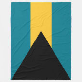 バハマ国旗 フリースブランケット (正面)