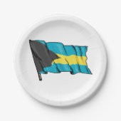 バハマ国旗 ペーパープレート (正面)