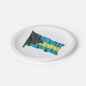 バハマ国旗 ペーパープレート (アングル)