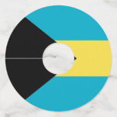 バハマ国旗 ワイングラスタグ (正面)