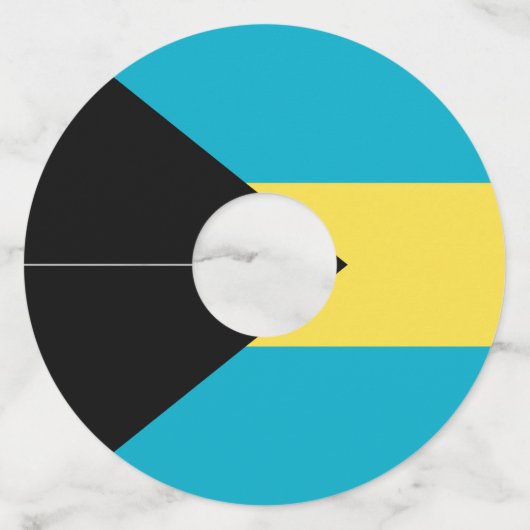 バハマ国旗 ワイングラスタグ (正面)