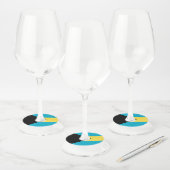 バハマ国旗 ワイングラスタグ (セット)