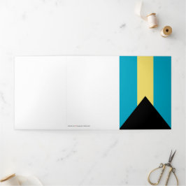 バハマ国旗 三つ折りカード