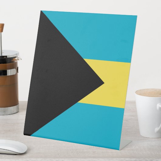 バハマ国旗 台座サイン (インサイチュ)