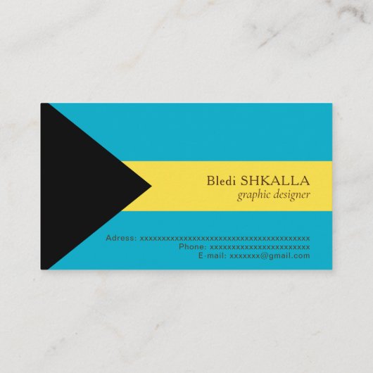 バハマ国旗 名刺 (裏面)