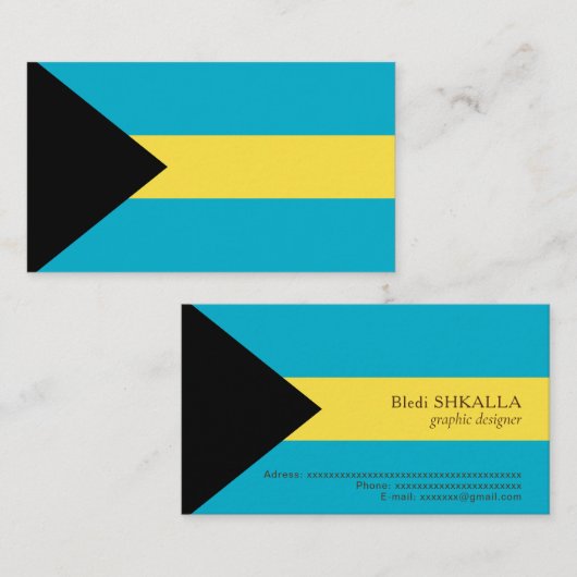 バハマ国旗 名刺 (正面/裏面)