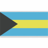 バハマ国旗(青、黒、黄) シール (正面)