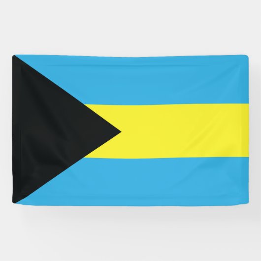 バハマ国旗：黒、金ゴールド、アクアマリン 横断幕 (横)
