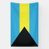 バハマ国旗：黒、金ゴールド、アクアマリン 横断幕 (縦)