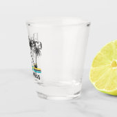 バハマ土産ギフト：バハマ国旗 ショットグラス (右)