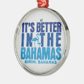 バハマ土産ギフト：ビミニバハマクルーズ メタルオーナメント (左)
