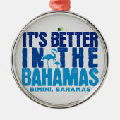 バハマ土産ギフト：ビミニバハマクルーズ メタルオーナメント (正面)