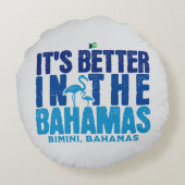 バハマ土産ギフト:ビミニバハマクルーズ ラウンドクッション (裏面)