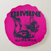 バハマ土産ギフト:ビミニバハマシュノーケリング ラウンドクッション (裏面)
