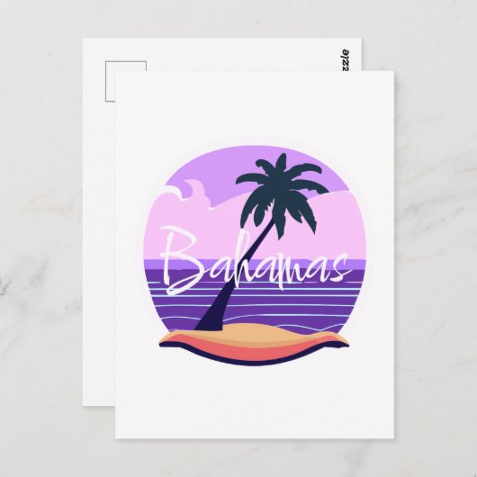 バハマ夏休み ポストカード (正面/裏面)
