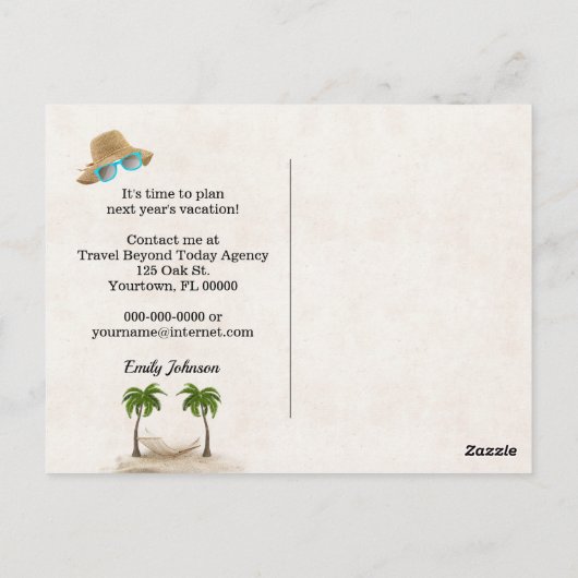 バハマ桟橋旅行代理店はがき ポストカード (裏面)