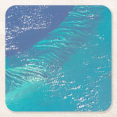 バハマ沖の大西洋海 スクエアペーパーコースター (正面)