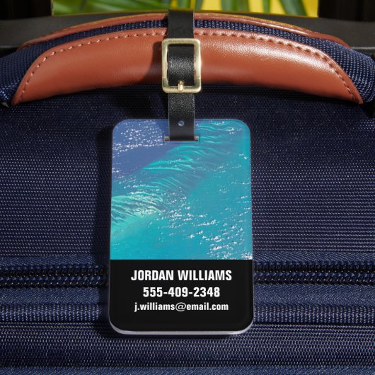 バハマ沖の大西洋海 ラゲッジタグ (正面インサイチュ2)