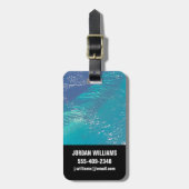 バハマ沖の大西洋海 ラゲッジタグ (正面縦)