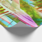 バハマ熱帯ビーチ写真パターン ラッピングペーパー (角)